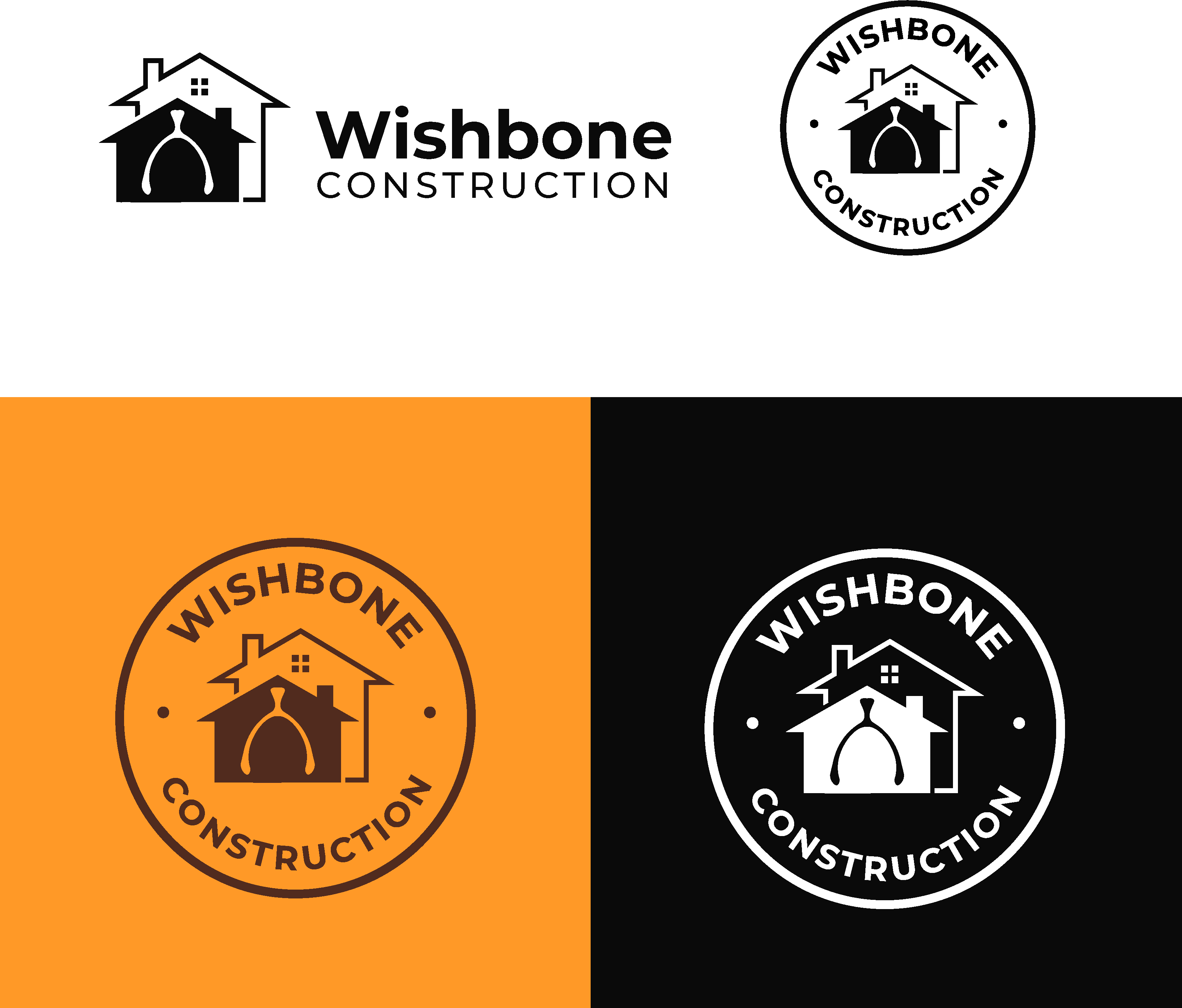 Logo Design by Graphixpointt for Wishbone Construction LLC | Design #29298116