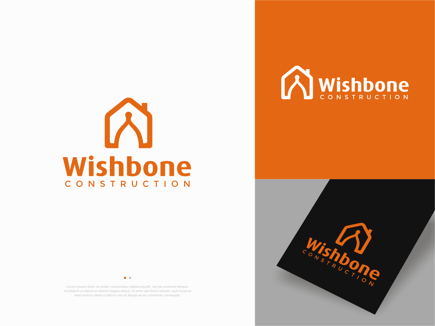 Logo Design by CKS d e s i g n for Wishbone Construction LLC | Design #29301144