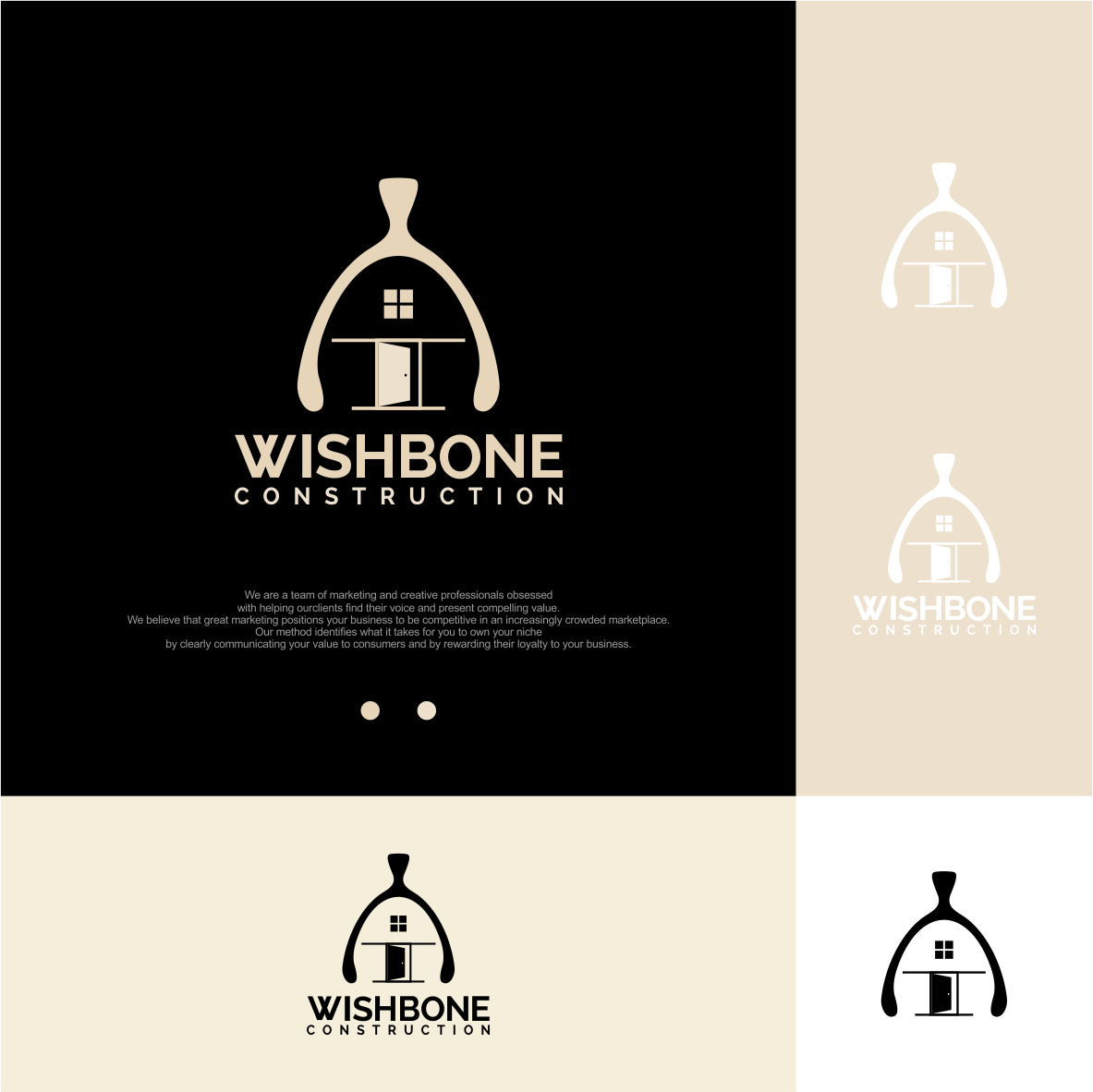 Logo Design by vintana for Wishbone Construction LLC | Design #29303541