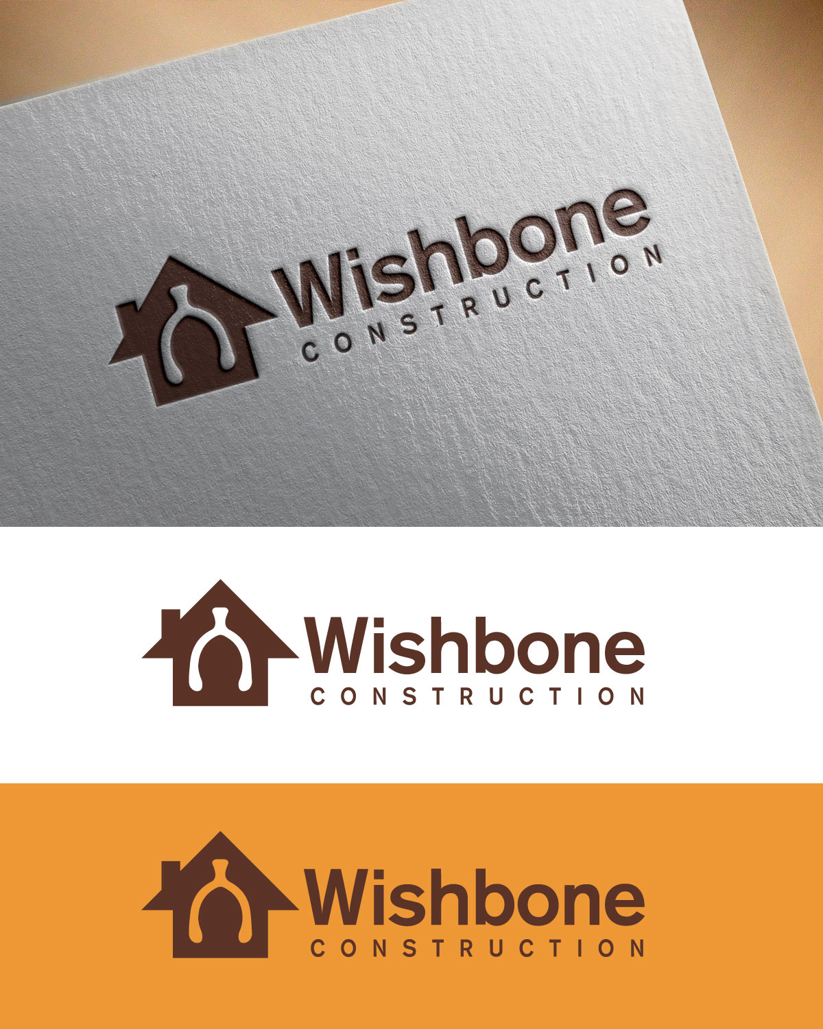 Logo Design by CreativeFeather for Wishbone Construction LLC | Design #29293279