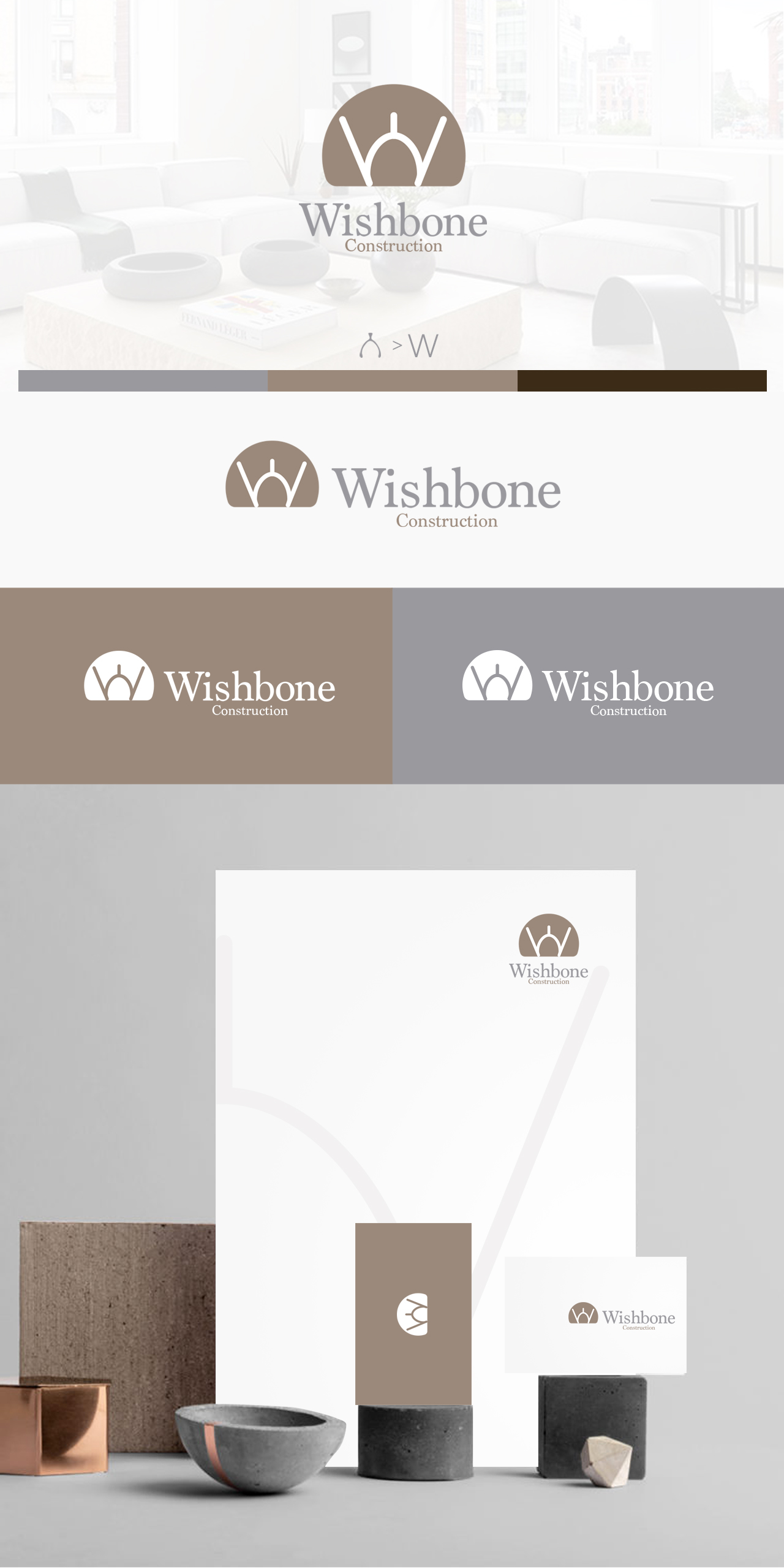 Diseño de Logo por Homgraf Taller Grafico para Wishbone Construction LLC | Diseño #29311437
