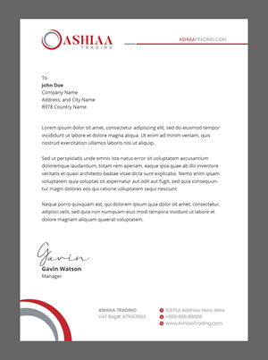 Letterhead Design by Mikai!13 for this project | Design: #29295597