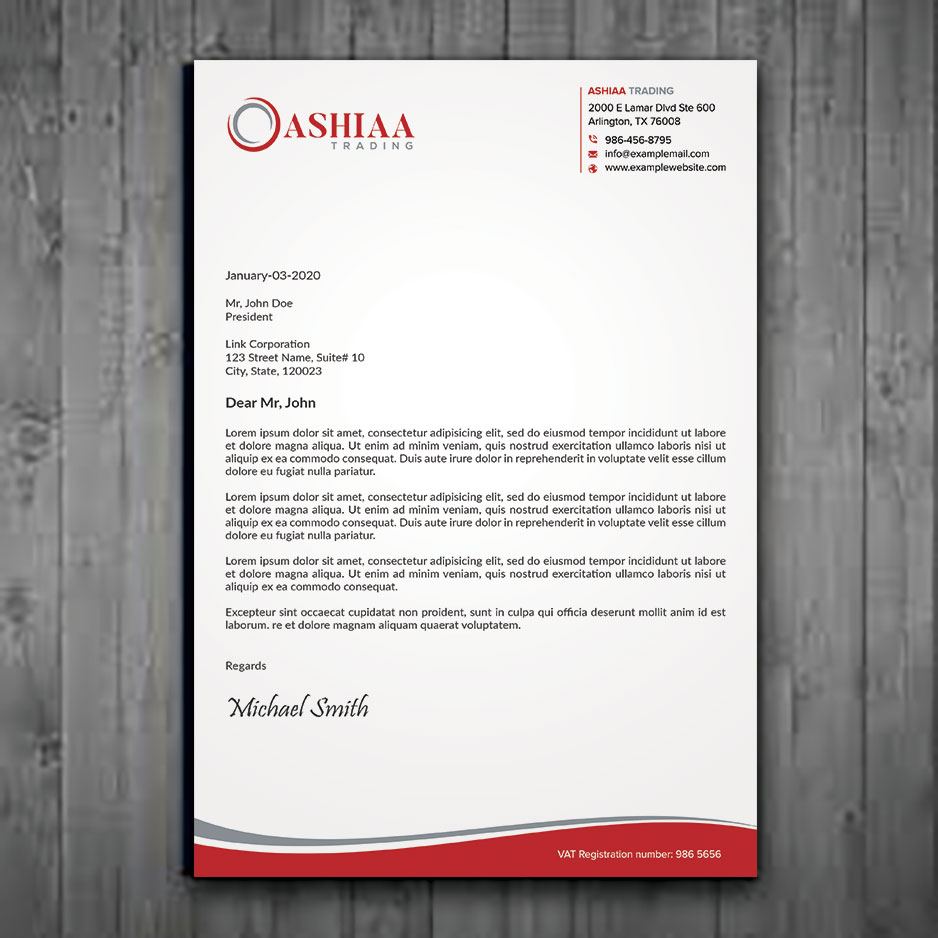 Letterhead Design by sadikul islam for this project | Design #29284460