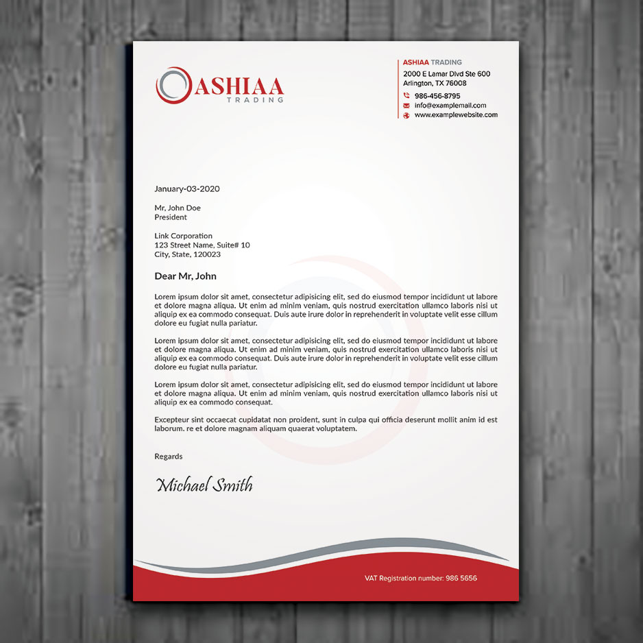 Letterhead Design by sadikul islam for this project | Design #29287619