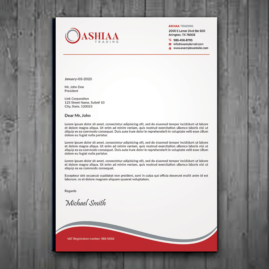 Letterhead Design by sadikul islam for this project | Design #29289856