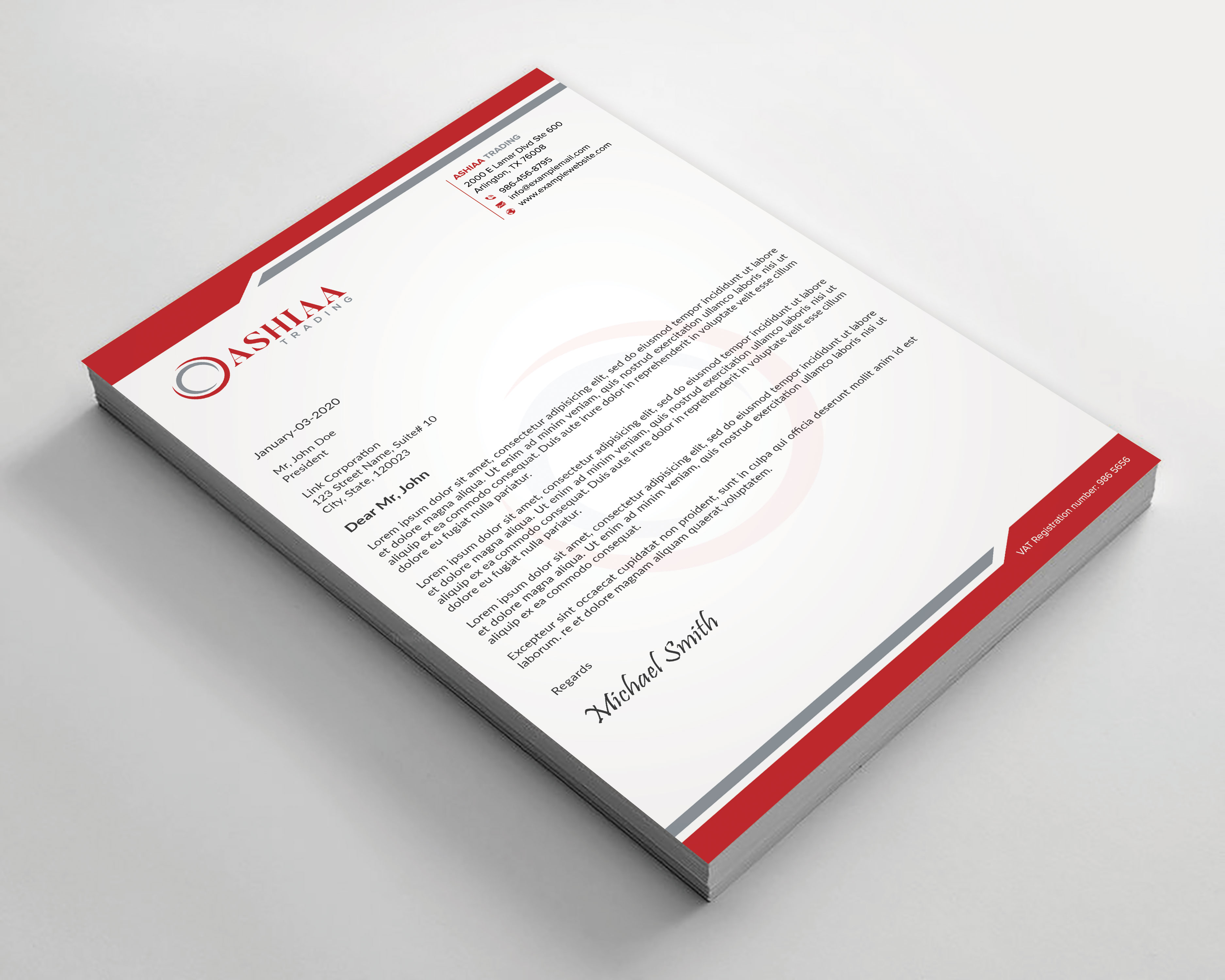 Letterhead Design by sadikul islam for this project | Design #29289922