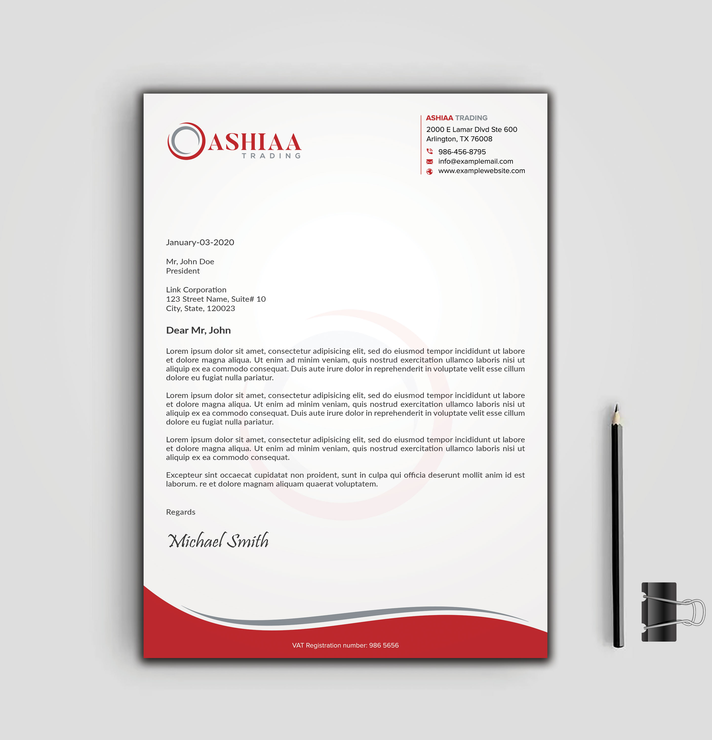 Letterhead Design by sadikul islam for this project | Design #29289937