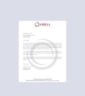 Letterhead Design by Creations Box 2015 for this project | Design: #29294583