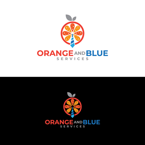 Orange and blue Services, Orange and blue Support and Orange and blue Management Group | Logo Design by brand maker