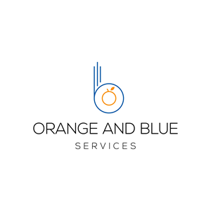 Orange and blue Services, Orange and blue Support and Orange and blue Management Group | Logo Design by GVisions