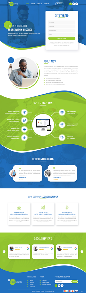 Need a redesign for our Wordpress Credit report website | Wordpress Design by pb