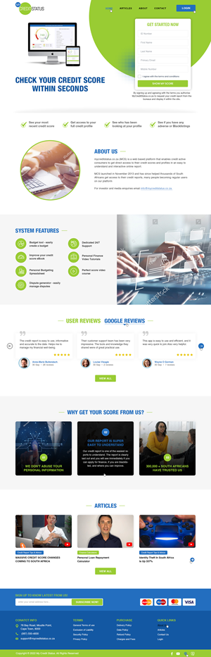 Need a redesign for our Wordpress Credit report website | WordPress-Design von Ved Web Services