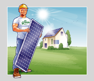 Mr. Green design for Solar Energy Company | Diseño de Mascota por Suprakash 3