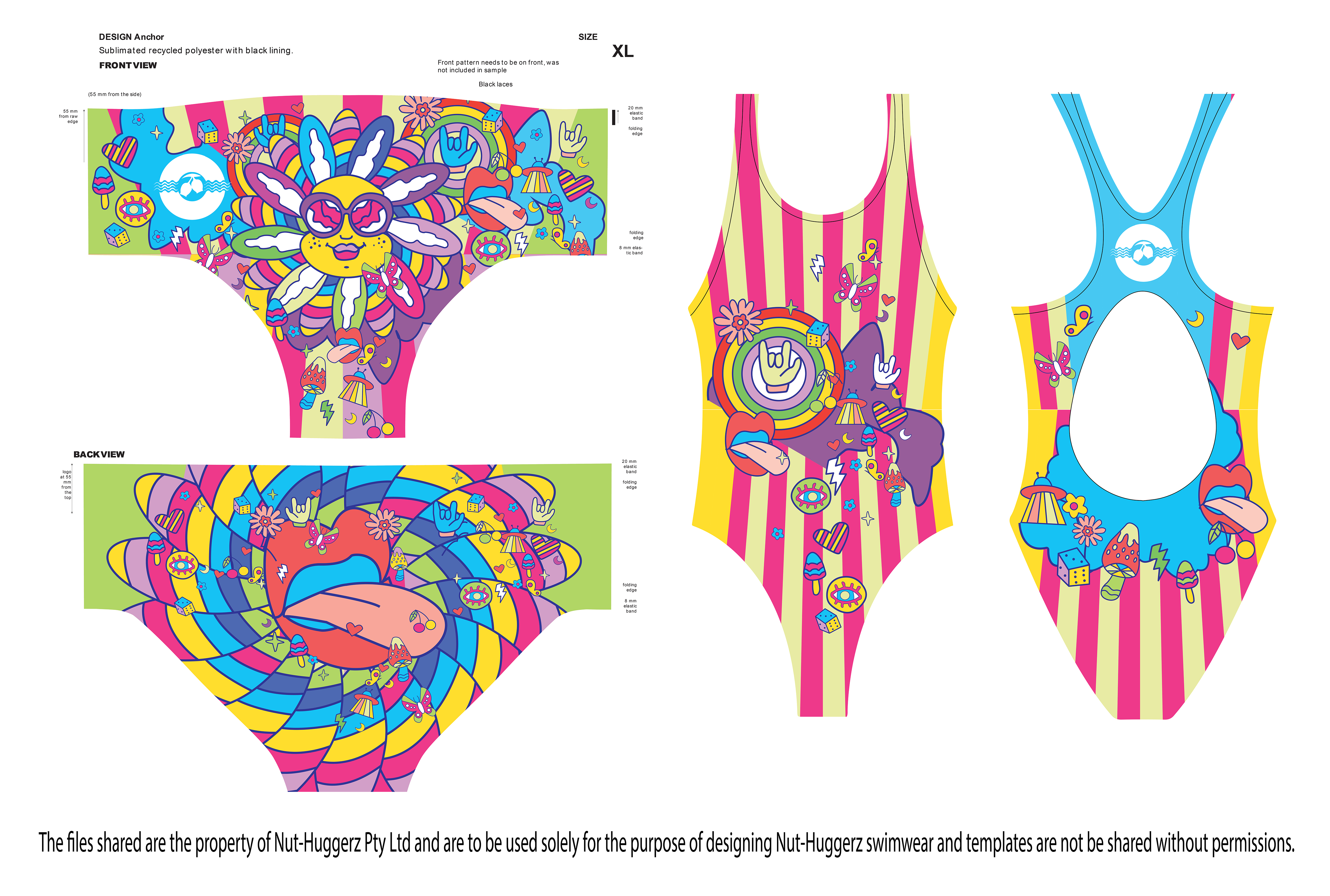 Apparel Design by Ayesha graphic for Nut Huggerz pty ltd | Design #29457046