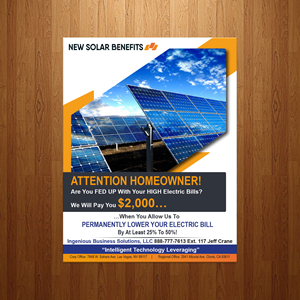 Flyer-Design von theblueart für Ingenious Business Solutions, LLC | Design #29293910