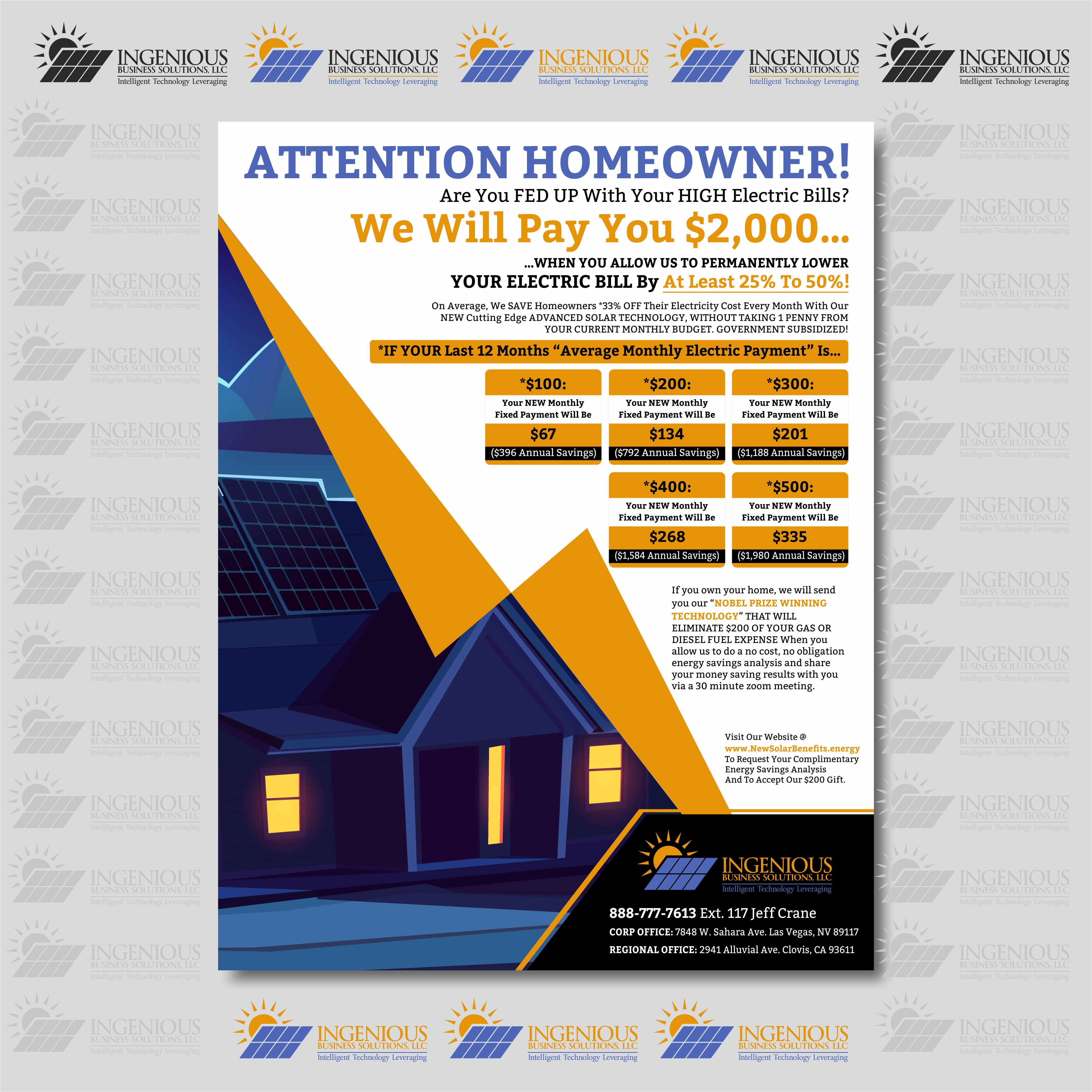 Flyer Design by Fine Graphics House for Ingenious Business Solutions, LLC | Design #29294002