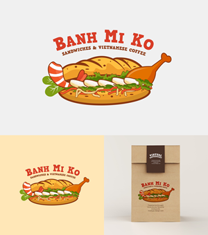 BANH MI KO (Sandwiches & Vietnamese Coffee) | Design de Logo par Sisolah Studio