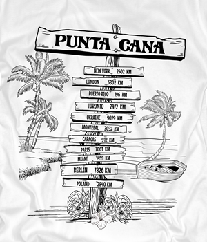 WORLD Beach Direction post and beach scene | Diseño de Camiseta por Yakuza20