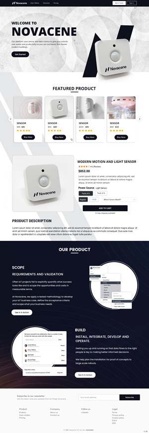 Shopify design for a sensor shop | Diseño Web por pb