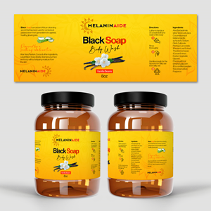 Black Soap Label. | Label Design by Graphic Guy
