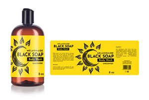 Black Soap Label. | Label Design by Bear Studio