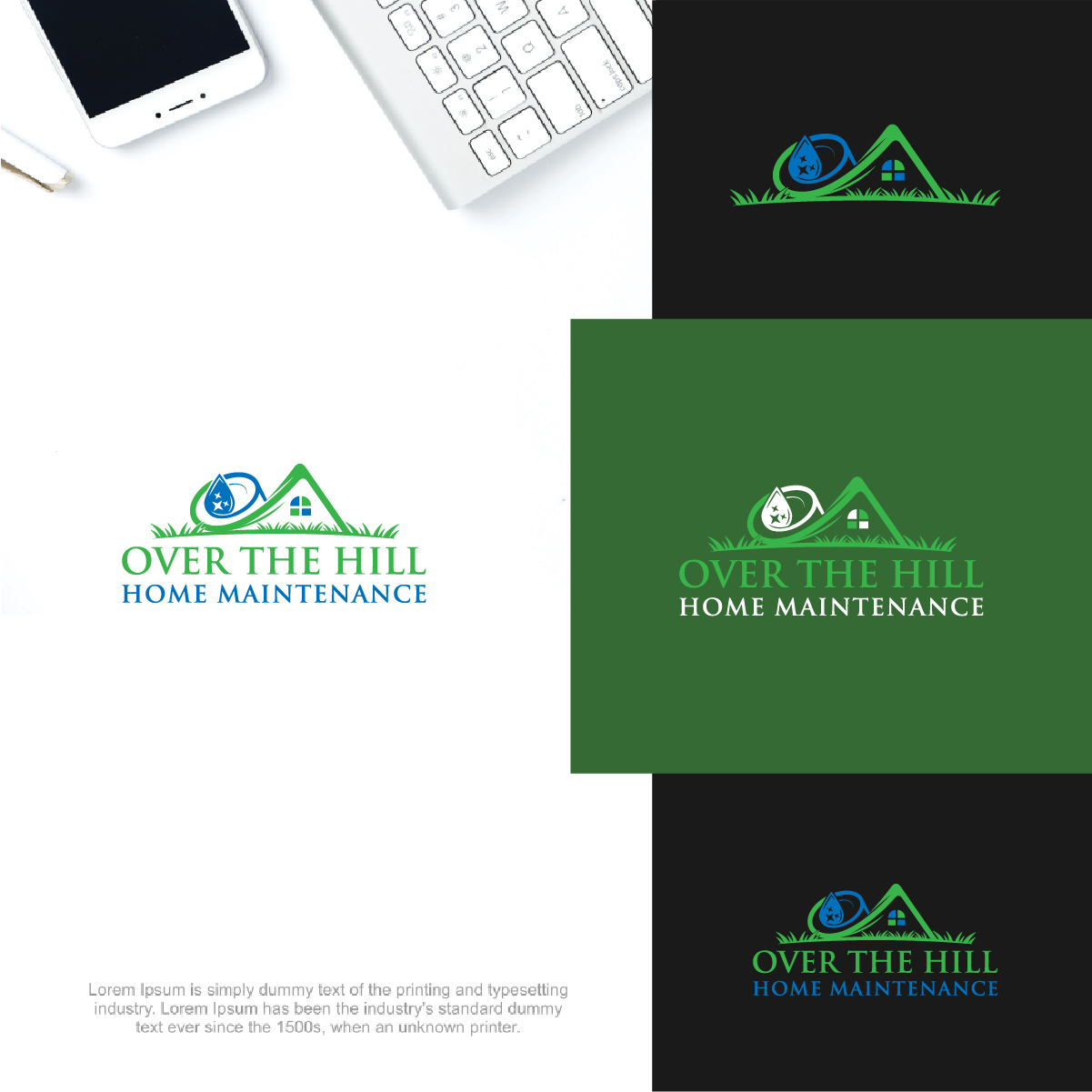 Logo-Design von Deziners Zone für Over The Hill Home Maintenance  | Design #29300035