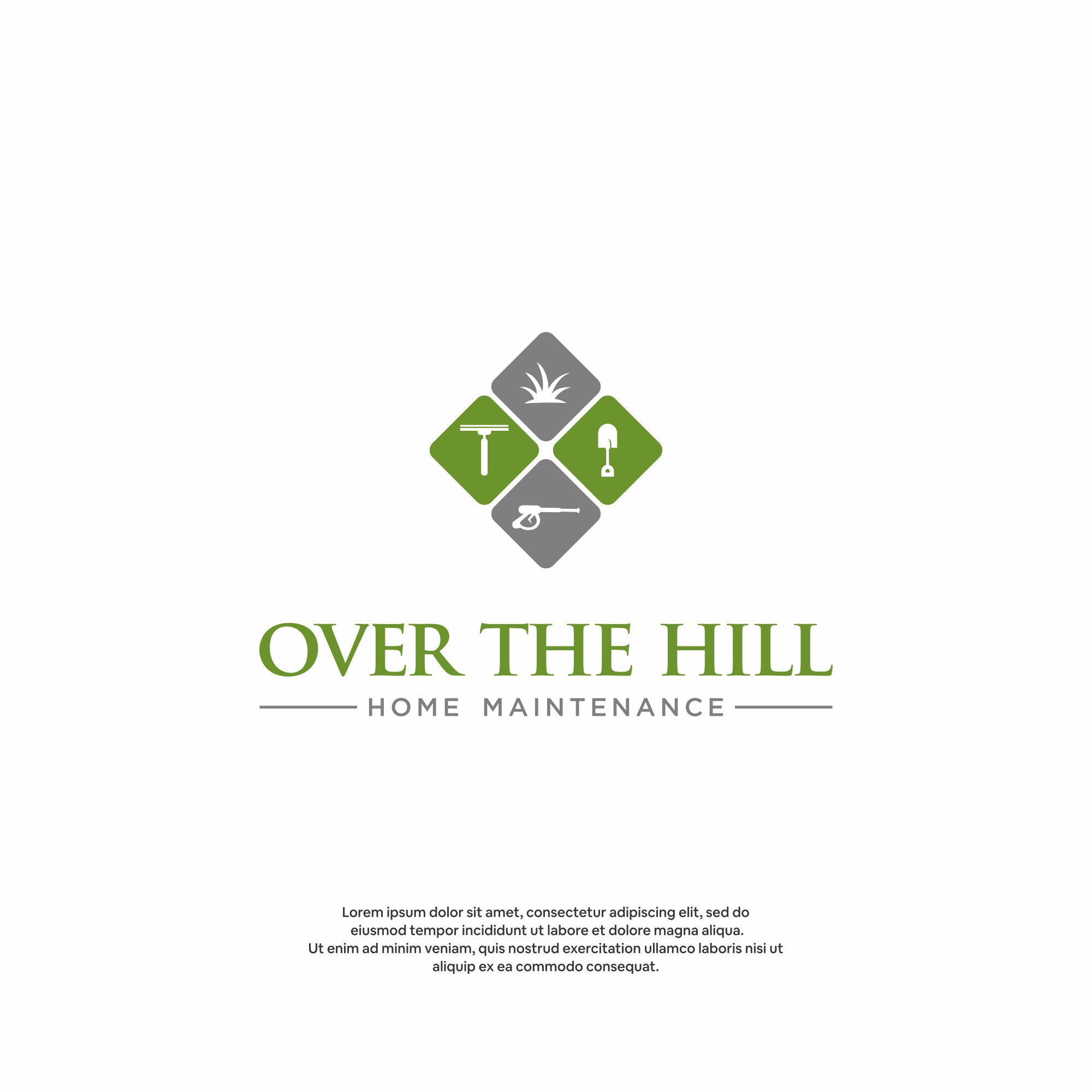 Logo Design by DesignFirst for Over The Hill Home Maintenance  | Design #29302668