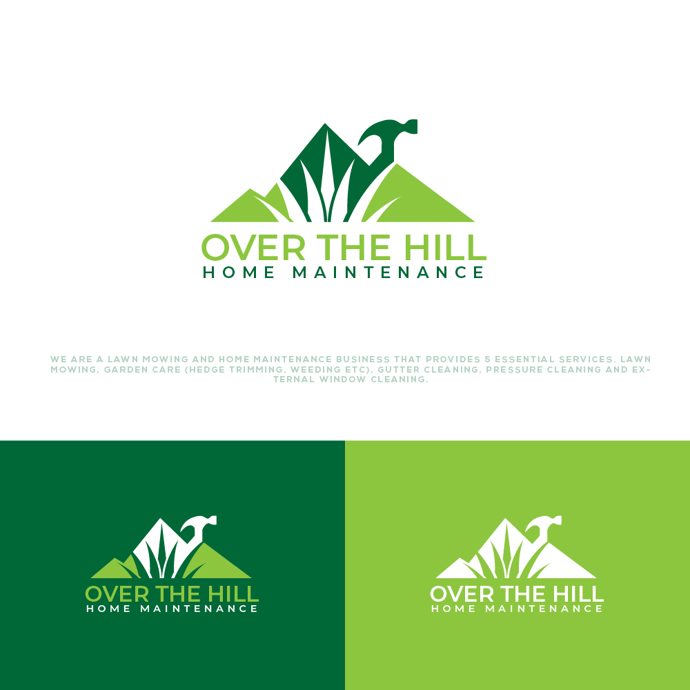 Logo Design by AlphabetZero.co.uk for Over The Hill Home Maintenance  | Design #29305591
