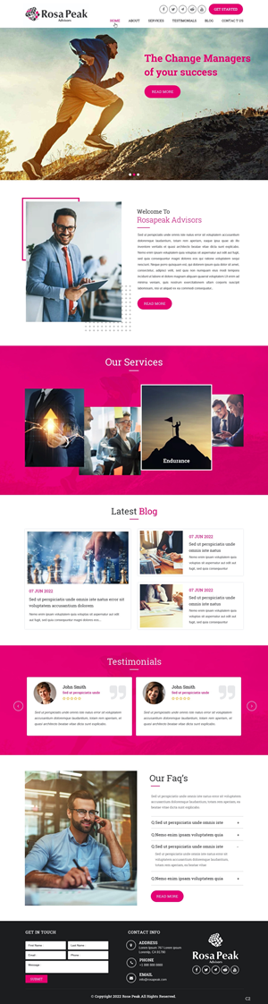 rosapeak website | Diseño Web por pb