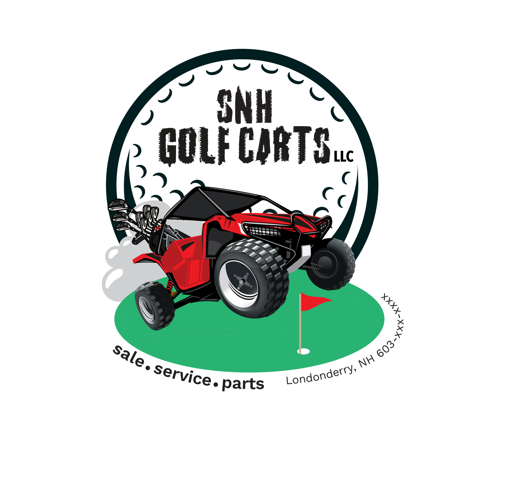 Logo Design by dan86 for SNH Golf Csrts LLC | Design: #29326160