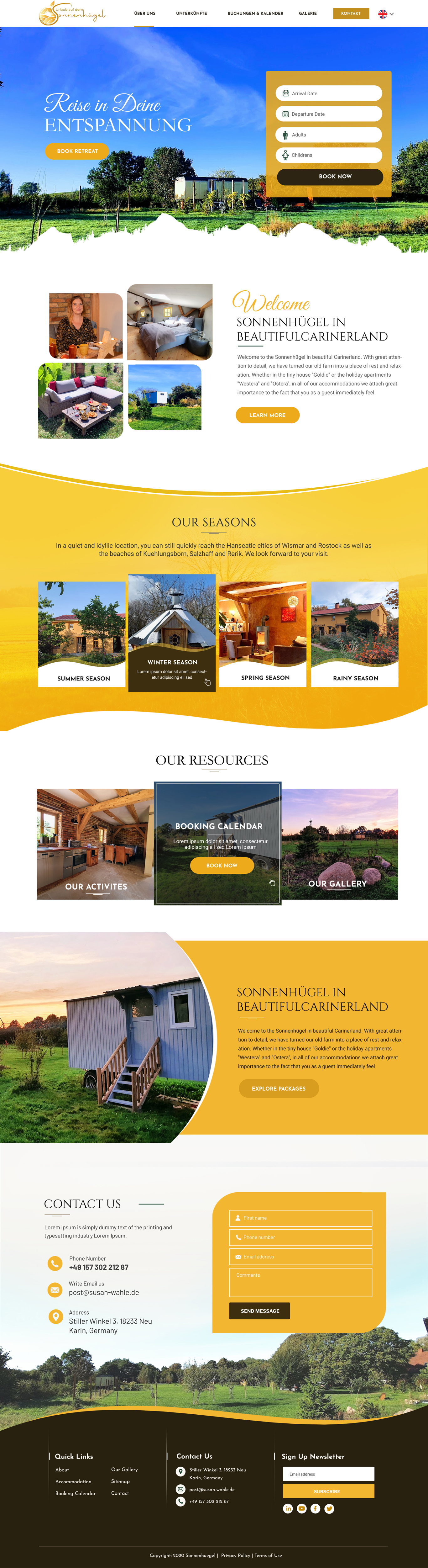 Web-Design von Blue Sparrow für Sonnenhuegel Betriebs GmbH | Design #29332474