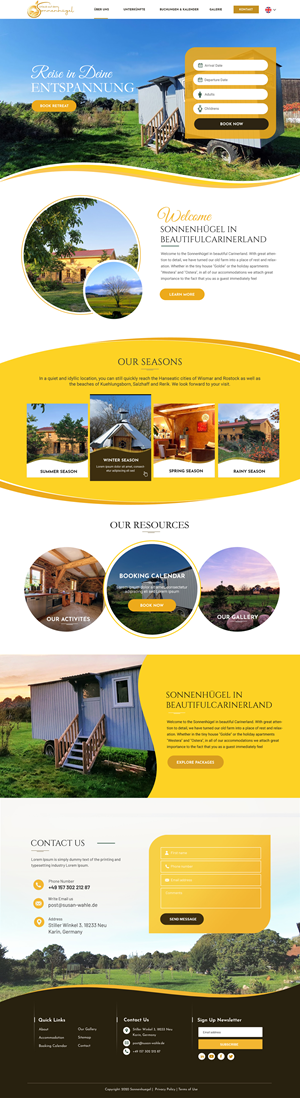 Web-Design von Blue Sparrow für Sonnenhuegel Betriebs GmbH | Design: #29332513