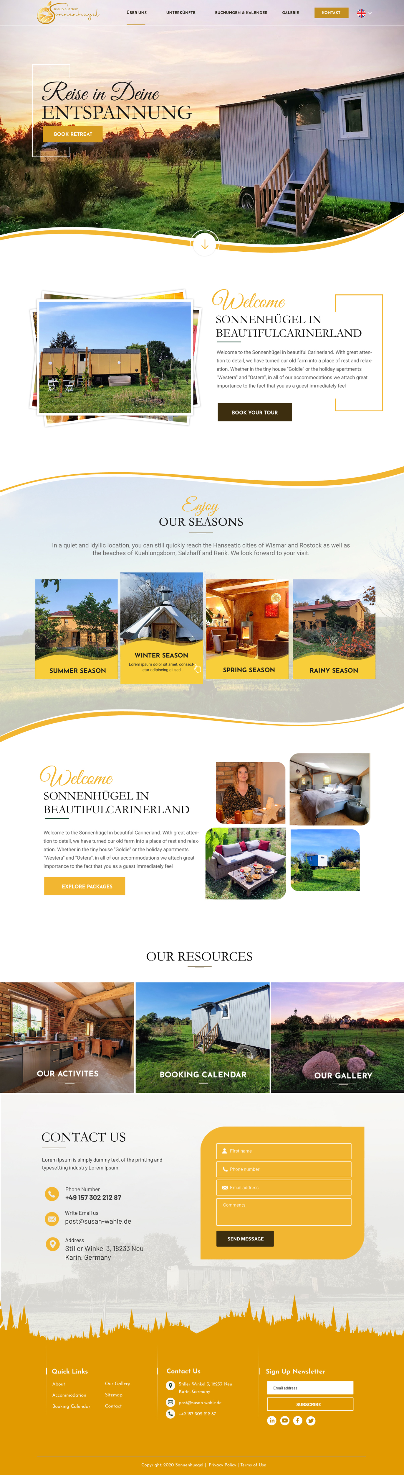 Web-Design von Blue Sparrow für Sonnenhuegel Betriebs GmbH | Design #29332517