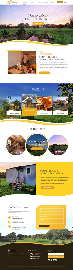 Web-Design von Blue Sparrow für Sonnenhuegel Betriebs GmbH | Design: #29332563