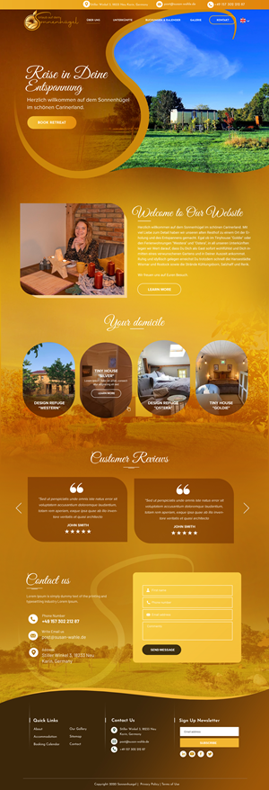 Web Design by Blue Sparrow for Sonnenhuegel Betriebs GmbH | Design: #29335147