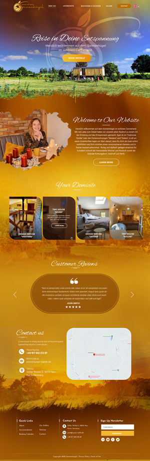 Small holiday retreat needs new Internet launch | Web Design by Blue Sparrow