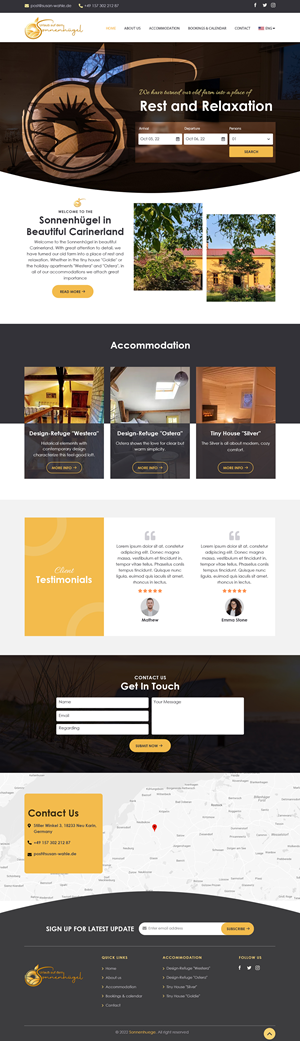 Web-Design von sai.designer87 für Sonnenhuegel Betriebs GmbH | Design: #29315726