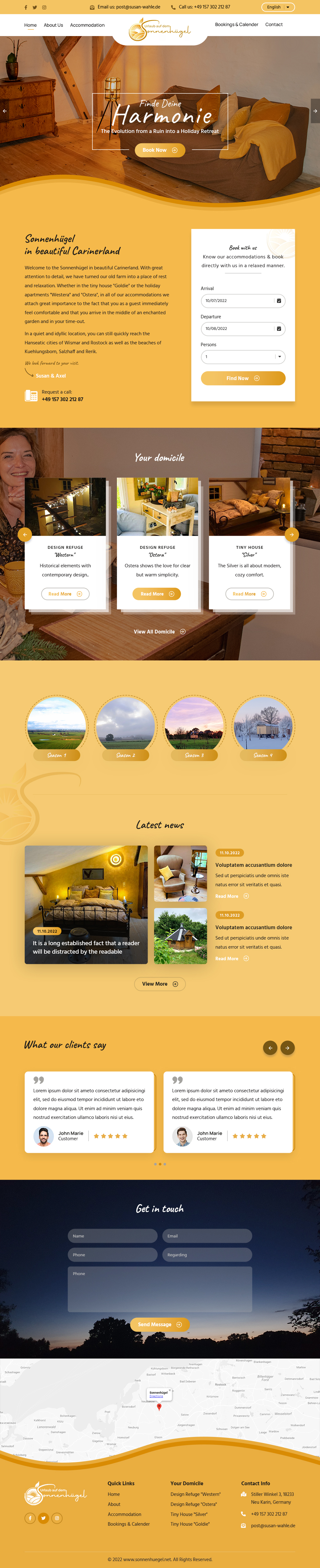 Web Design by sai.designer87 for Sonnenhuegel Betriebs GmbH | Design #29338769