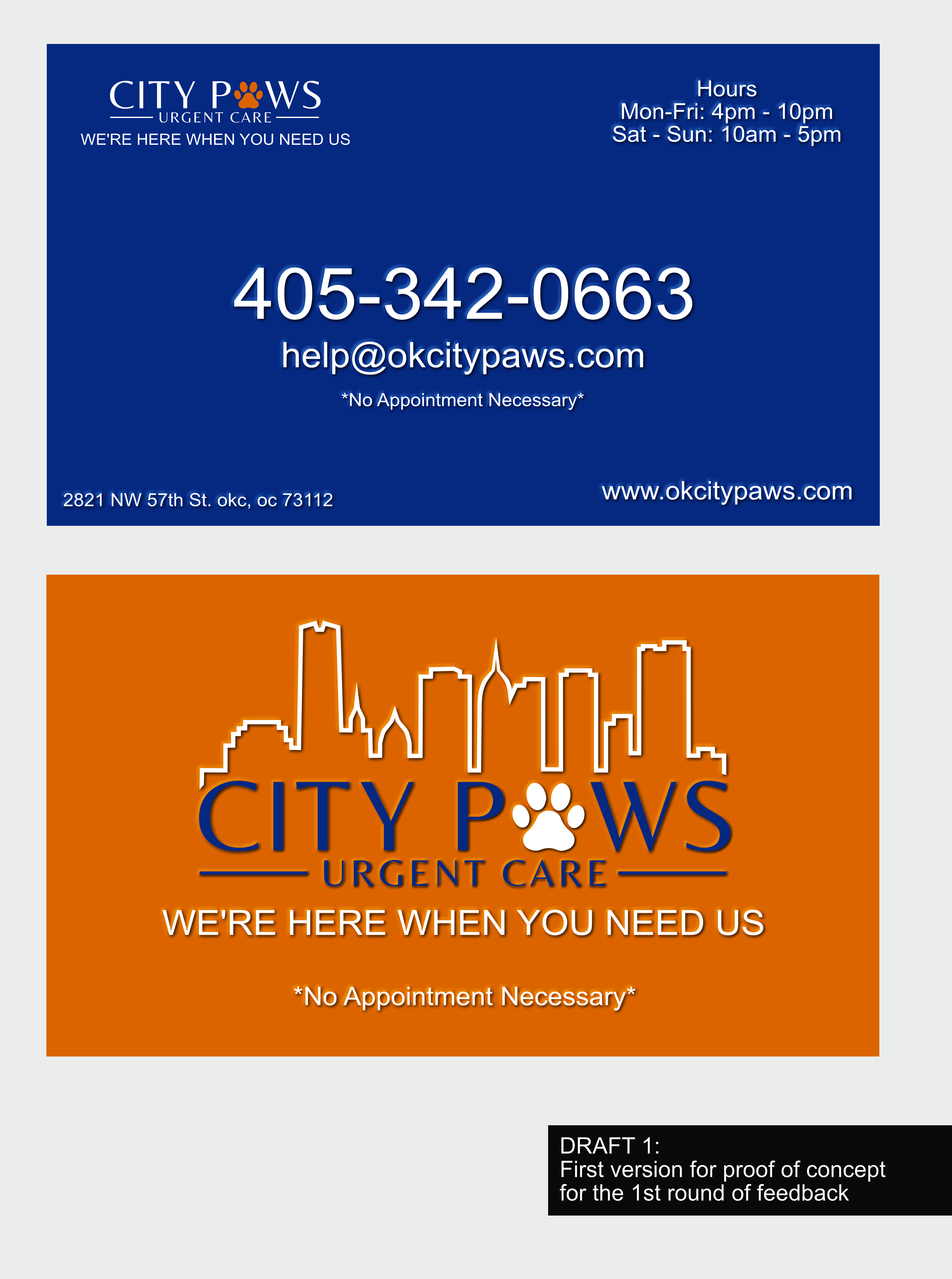 Design de Carte de Visite par AnninWonderland pour City Paws Urgent Care  | Design #29335563
