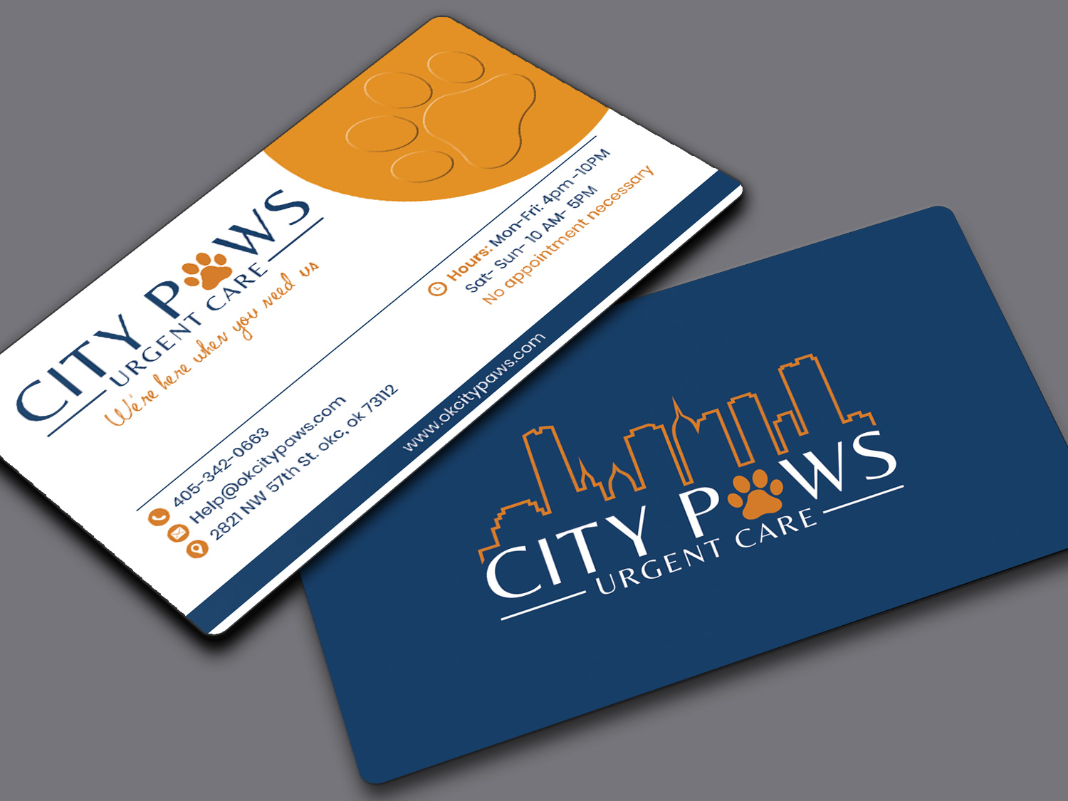 Business Card Design by Sandaruwan for City Paws Urgent Care  | Design #29304900