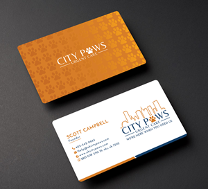 Business Card Design by Cretive Moon for City Paws Urgent Care  | Design #29327898