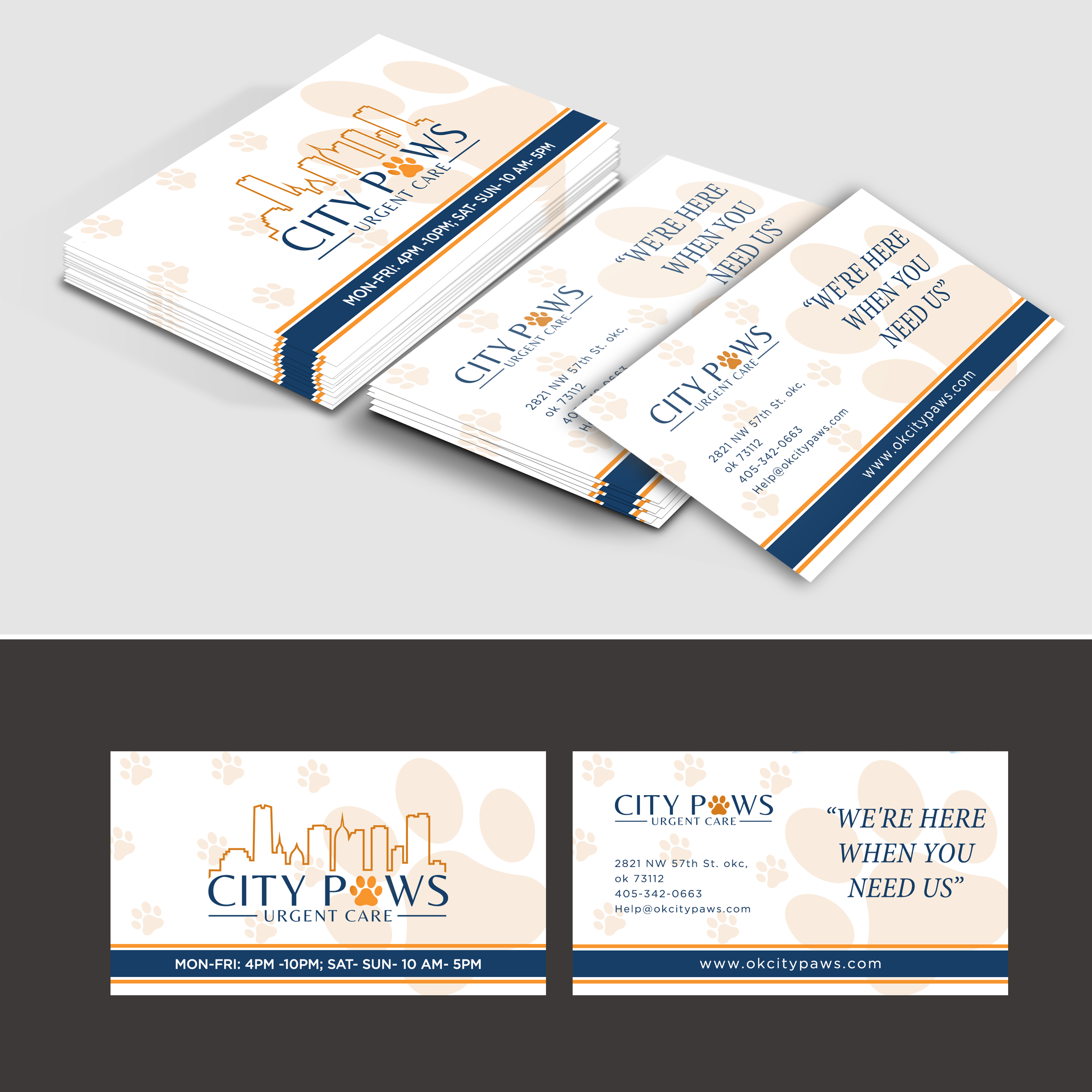 Visitenkarten-Design von Pegasus für City Paws Urgent Care  | Design #29303367
