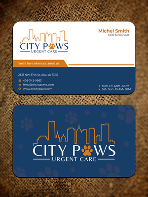 Design de Carte de Visite par Graphixpointt pour City Paws Urgent Care  | Design : #29302626