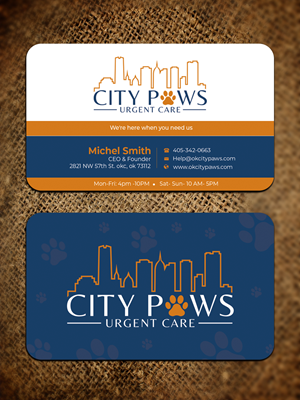 Design de Carte de Visite par Graphixpointt pour City Paws Urgent Care  | Design : #29302630
