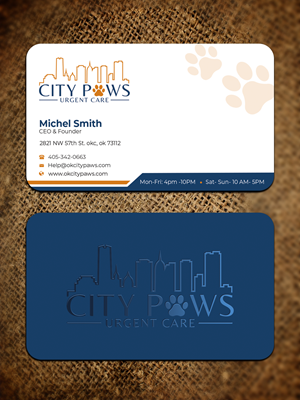 Design de Carte de Visite par Graphixpointt pour City Paws Urgent Care  | Design : #29302632