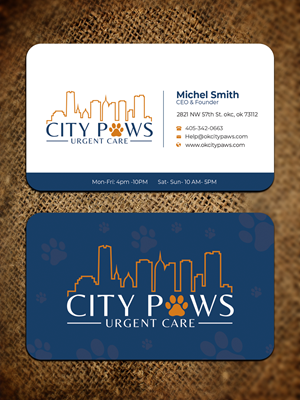 Design de Carte de Visite par Graphixpointt pour City Paws Urgent Care  | Design : #29302635