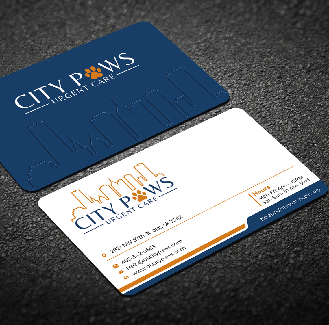 Design de Carte de Visite par Graphixpointt pour City Paws Urgent Care  | Design #29302943