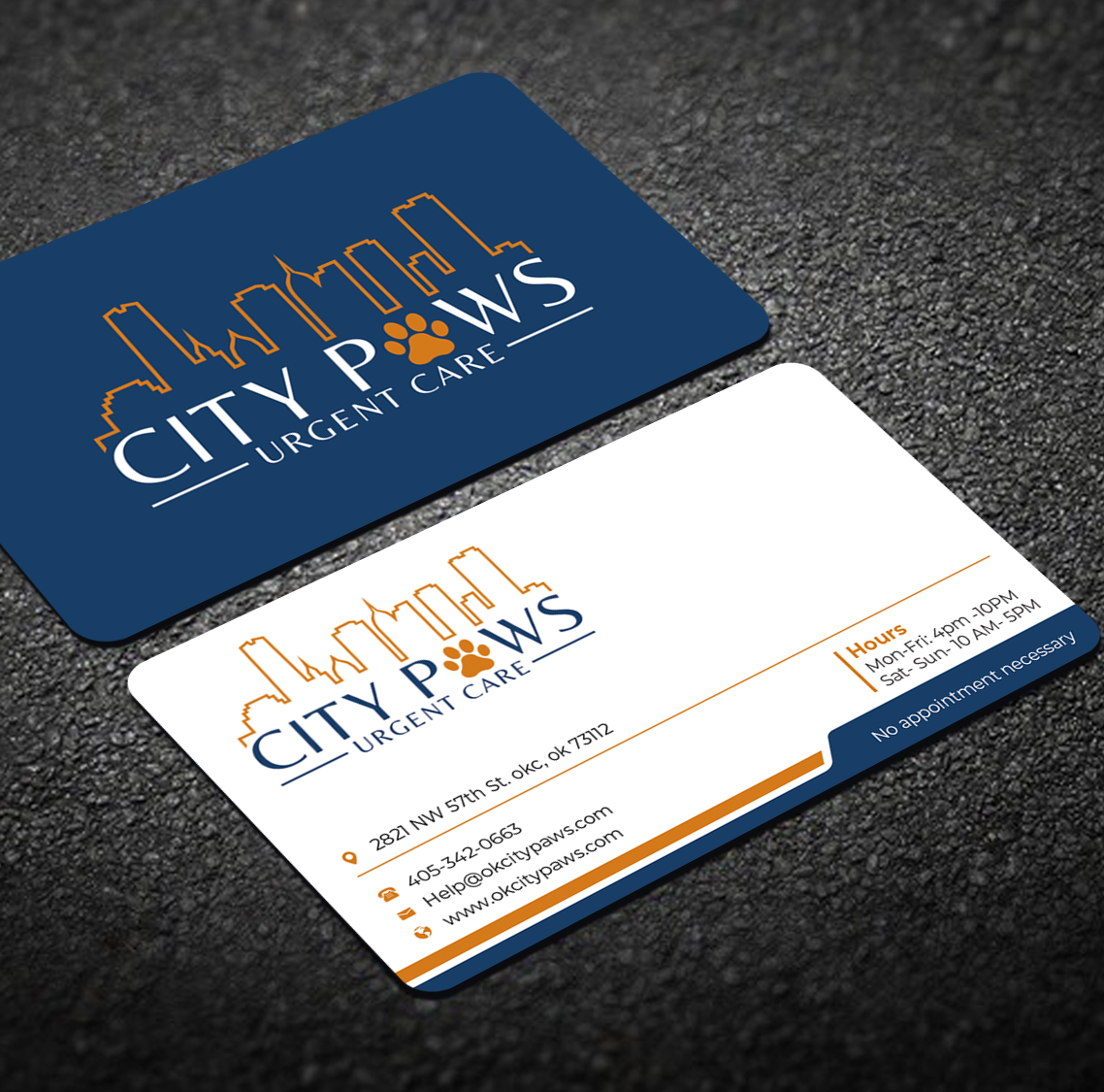 Business Card Design by Graphixpointt for City Paws Urgent Care  | Design #29302944
