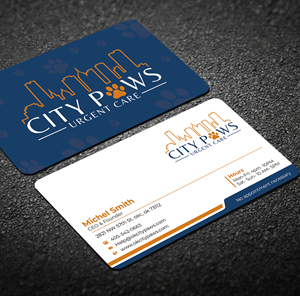 Design de Carte de Visite par Graphixpointt pour City Paws Urgent Care  | Design : #29302946