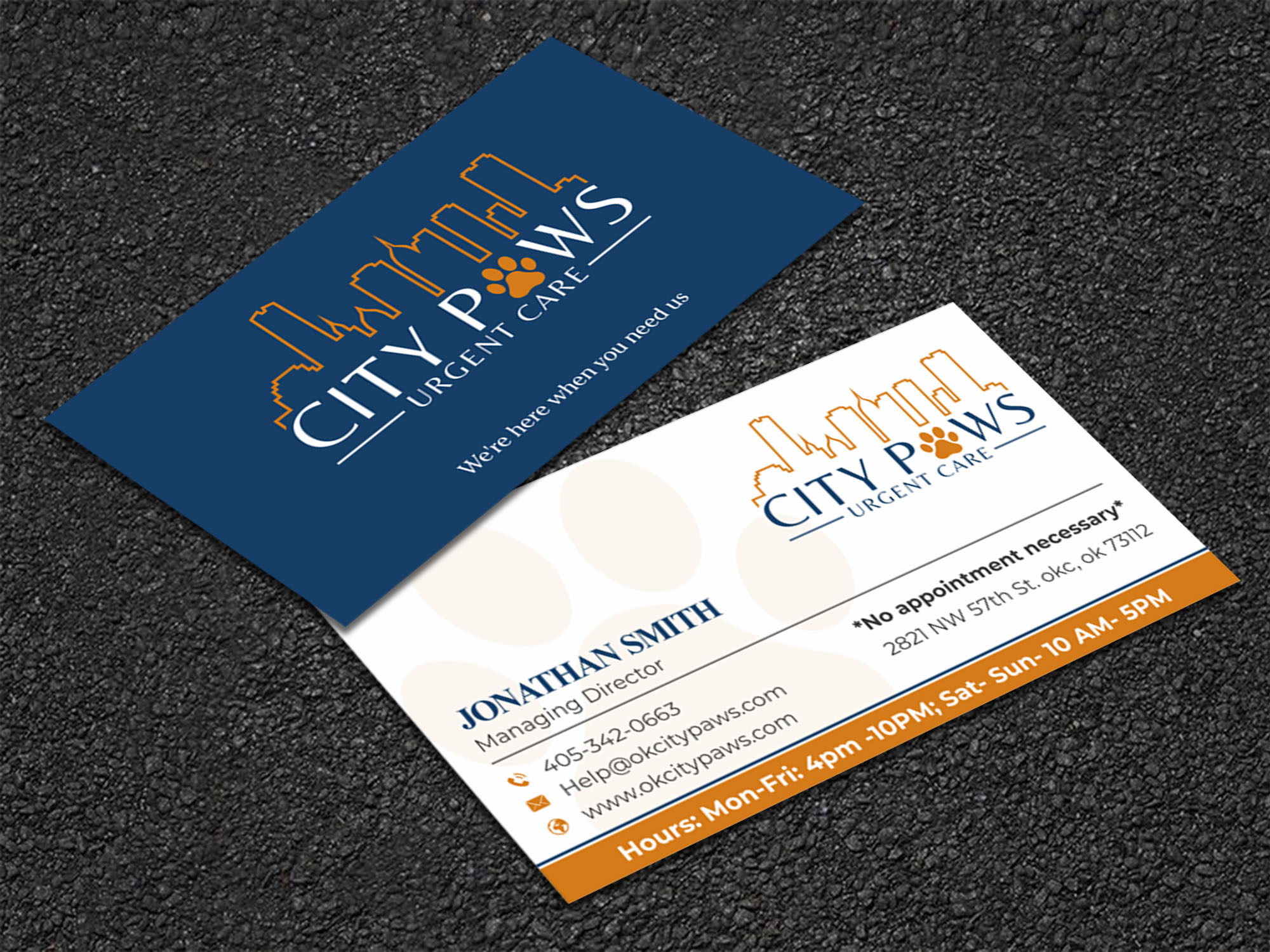 Business Card Design by jk_studio for City Paws Urgent Care  | Design #29305553